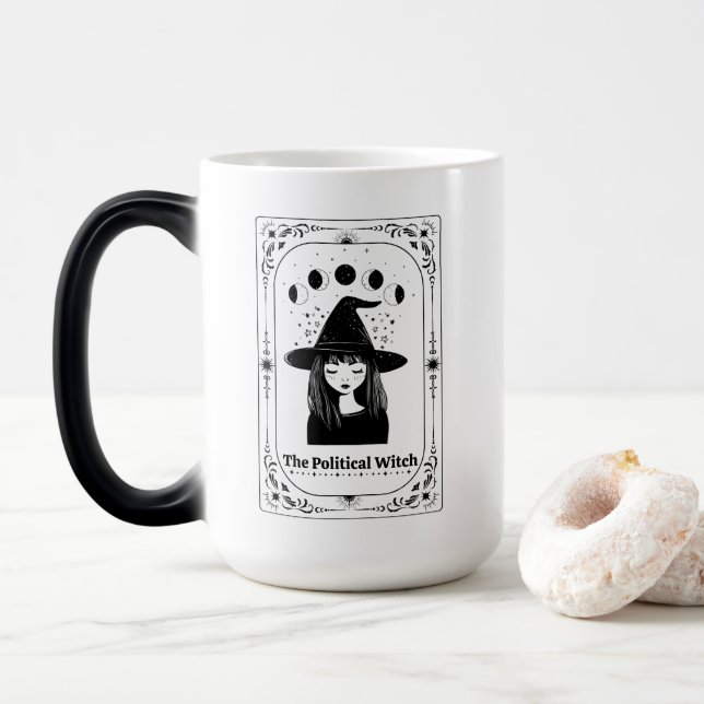 Mug Magic Top Feminist Gift Tarot Zodiac Celestial Moon Leo (Avec donut)