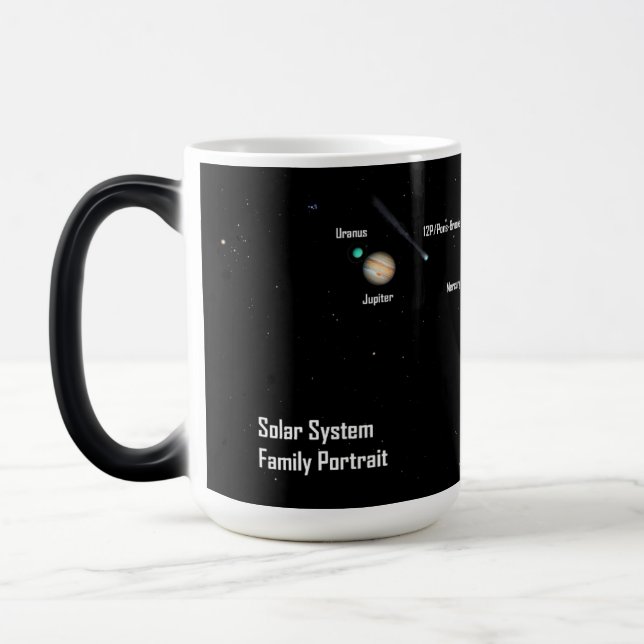 Mug Magic Total Eclipse 2024 Système solaire Portrait de fam (Gauche)