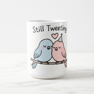 Mug Magic Toujours Tweeter Morphing Mug, Couple Birds Design