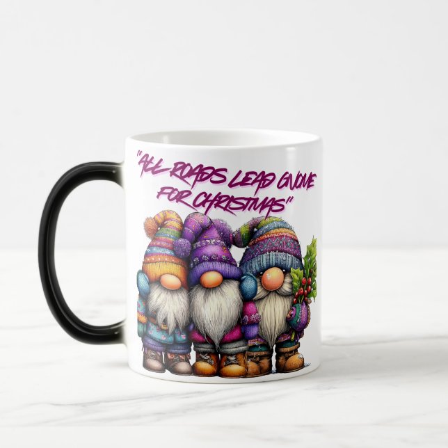 Mug Magic Toutes les routes mènent au gnome pour Noël (Gauche)