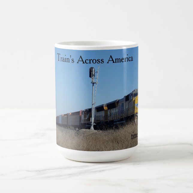 Mug Magic Train's Across America Hot Beverage mug. (Centre)