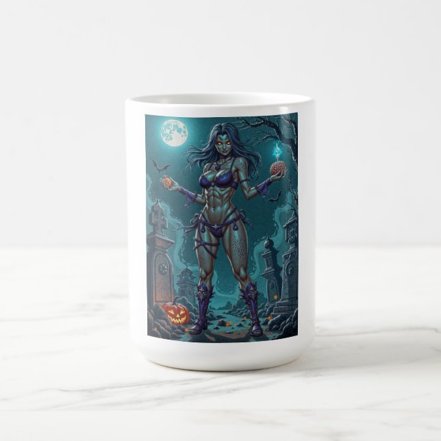 Mug Magic Traite d'Halloween ou ami Zombie w Cerveau (Centre)