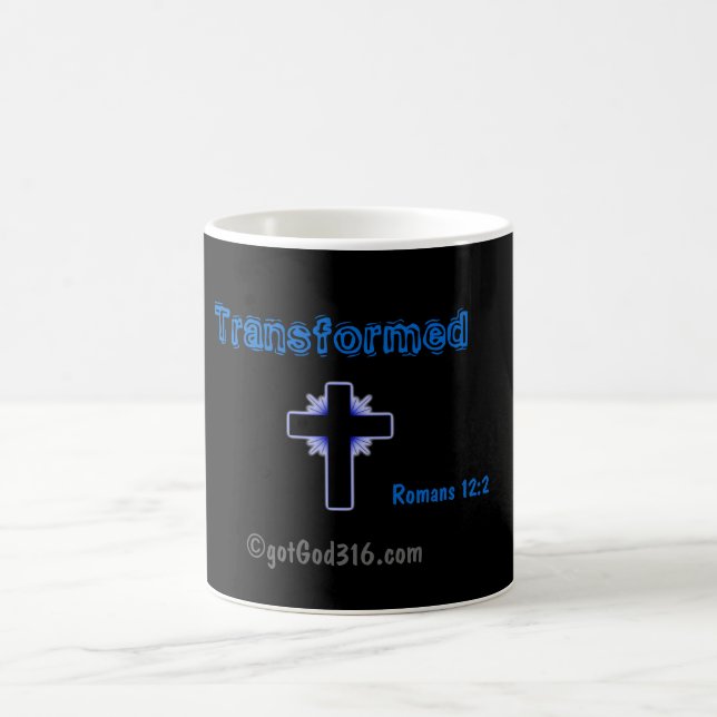 Mug Magic Transformé gotGod316.com Romans 12:2 (Centre)