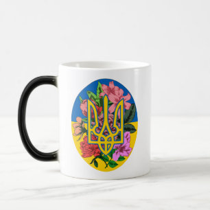 Mug Magic Trident ukrainien et drapeau de l'Ukraine avec des