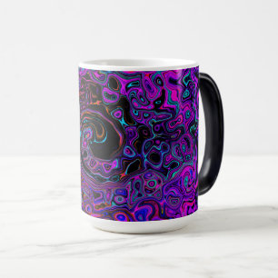 Mug Magic Trippy Black et Magenta Retro Liquid Swirl