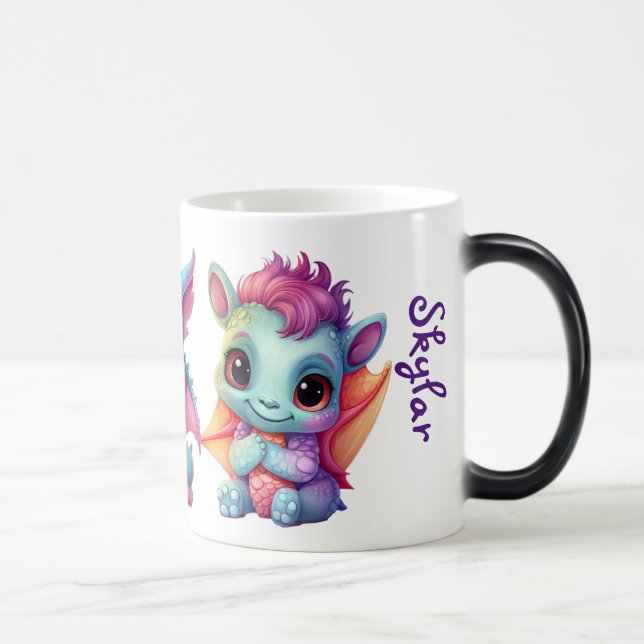 Mug Magic Trois mignons dragons arc-en-ciel (Droite)