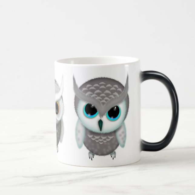 Mug Magic Trois Petits Hiboux Art Illustré (Droite)