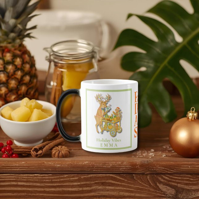 Mug Magic Tropical Eat, Drink and Sleigh Christmas (Tropical Eat, Drink and Sleigh Christmas Color Morph Mug)