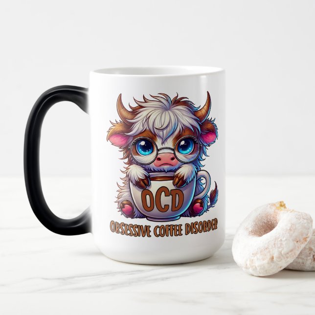 Mug Magic Trouble obsessionnel du café (Avec donut)