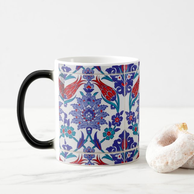 Mug Magic Tulipe Turc Oriental Arabesque Floral Art visuel (Avec donut)