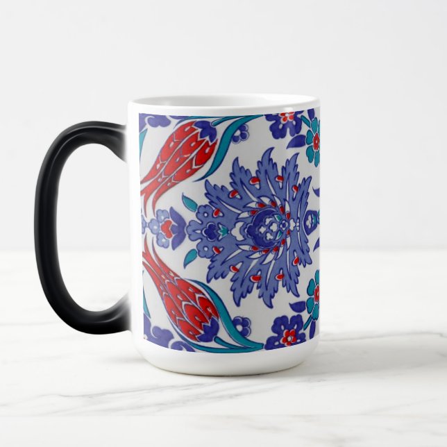 Mug Magic Tulipe turque Arabesque orientale Art visuel flora (Gauche)