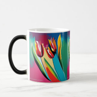 Mug Magic Tulipes rouges design abstrait