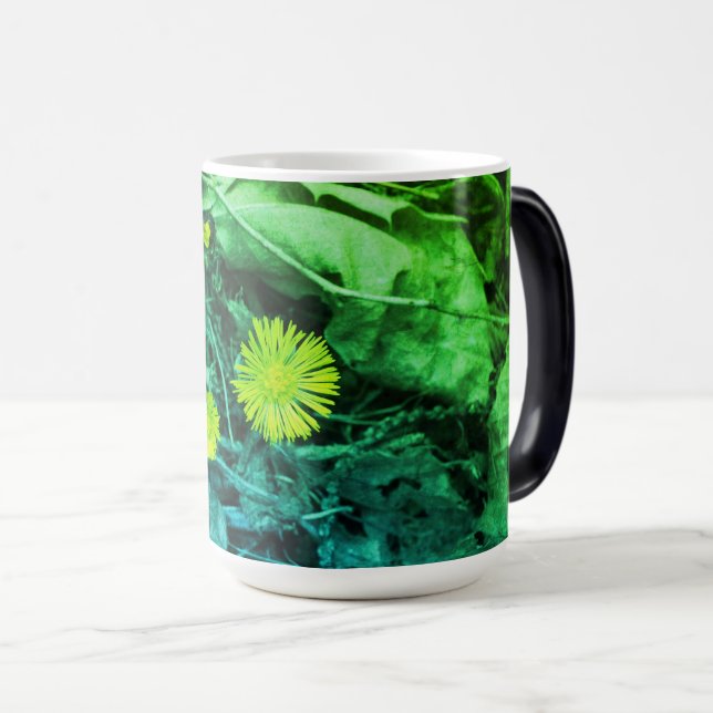 Mug Magic Tussilago farfara Coltsfoot Fleurs (Devant droit)