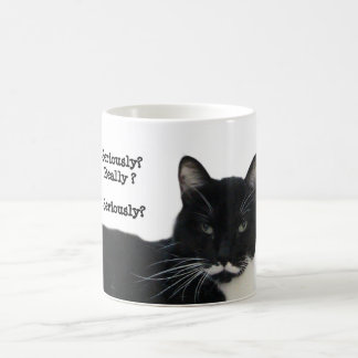 Mug Magic Tuxedo Cat Seriously
