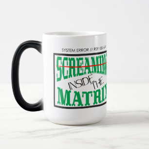 Mug Magic Typographie Cyberpunk Glitch Art Criant à l'Intéri