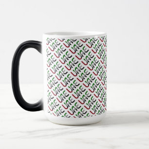 Mug Magic UAE United Arab Emirat Flag Colors Typografy