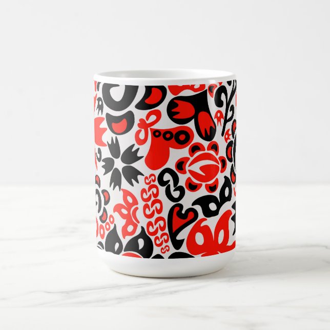 Mug Magic Ukrainian ethnic folk art floral pattern absrtact  (Centre)