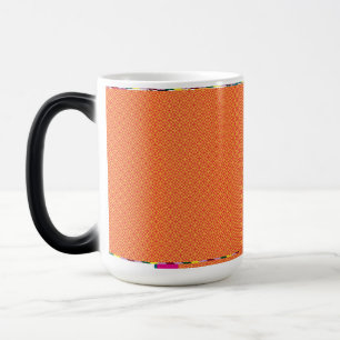 Mug Magic un arrière - plan orange et jaune avec de petits c