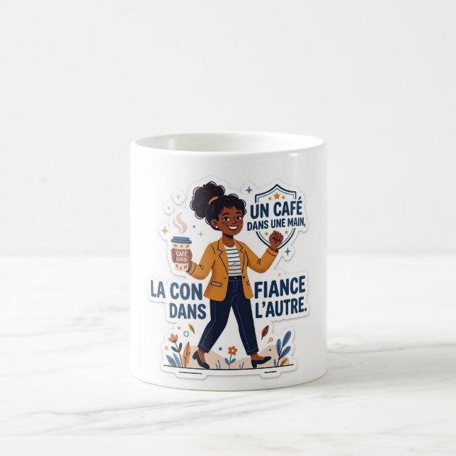 Mug Magic ✨ Un Café dans une Main, la Confiance dans l'Autre (Centre)