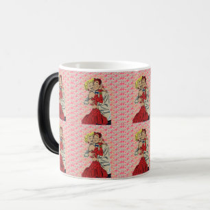 Mug Magic Un homme et une femme vintages qui s'embrassent :