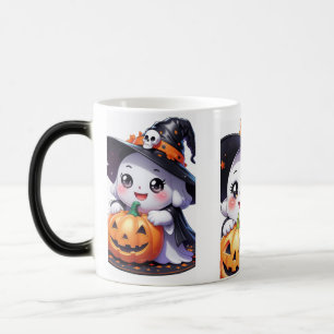 Mug Magic Un joli fantôme d'Halloween avec Citrouille