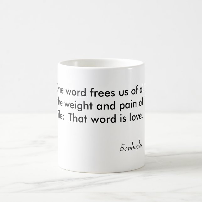 Mug Magic Un mot nous libère de tous les poids et douleur (Centre)