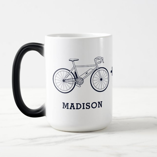 Mug Magic Un Vélo Électrique Personnalisé Me Rend Heureux Cy (Gauche)
