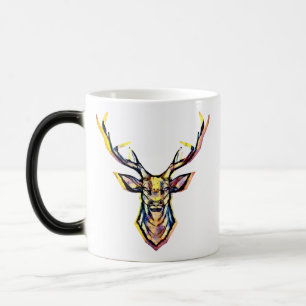 Mug Magic Une tête de cerf sous forme d'image colorée dans l