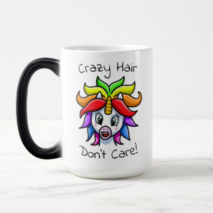 Mug Magic Unicorn Crazy Hair ne s'en fiche pas drôle