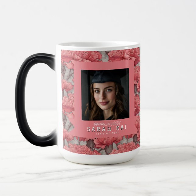 Mug Magic Unique Carnation Pattern Certified Nurse (Gauche)
