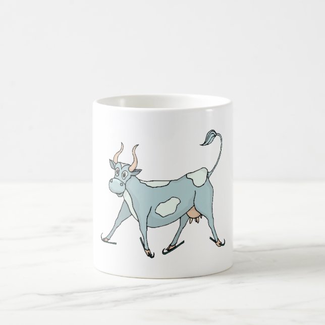Mug Magic Vache sur des patins de glace (Centre)