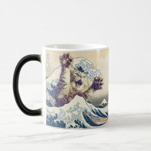 Mug Magic Vague de chats géants - La Grande Vague au large d