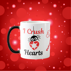 Mug Magic Valentine's I Crush Hearts mignon araignée
