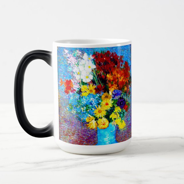 Mug Magic Van Gogh Flowers dans un Vase Bleu (Gauche)