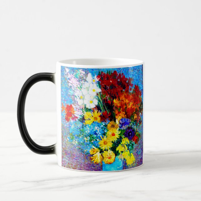 Mug Magic Van Gogh Flowers dans un Vase Bleu (Gauche)