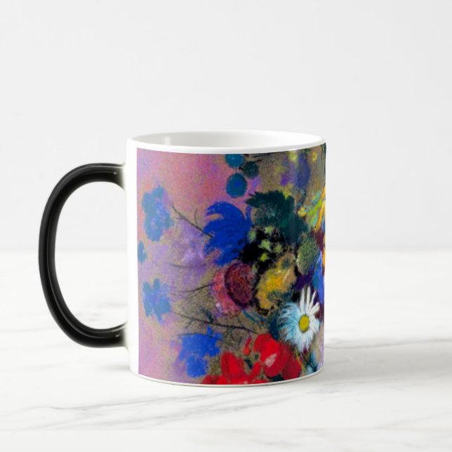 Mug Magic Vase blanc avec fleurs Odilon Redon (Gauche)