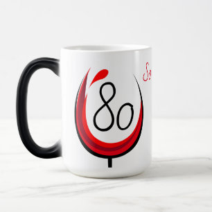 Mug Magic Verre à vin 80 et alors ? Inspirant 80e anniversai