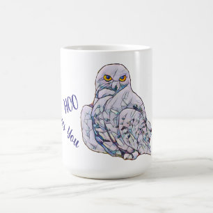 Mug Magic Verre coloré Chouette neige Art numérique
