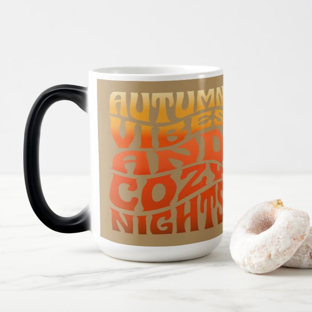 Mug Magic Vibes d'automne et nuits cosy (Avec donut)