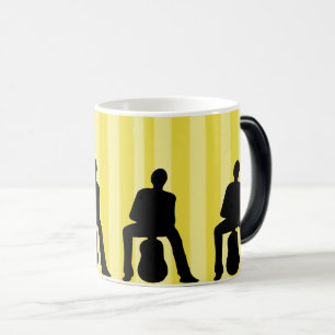 Mug Magic Vibes de guitare : Silhouette de musicien