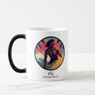 Mug Magic Vibes de surf modernes d'été Nom personnalisé 