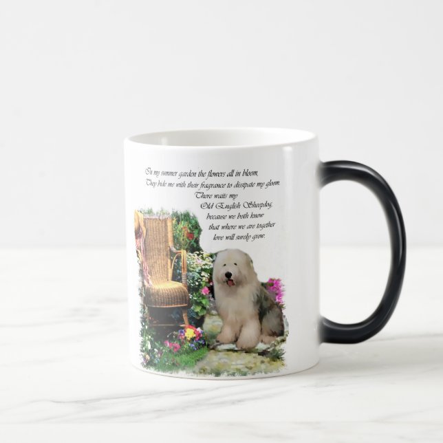 Mug Magic Vieux anglais Sheepdog Art Cadeaux (Droite)