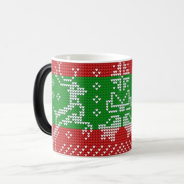 Mug Magic Vilain chandail cloches Xmas rennes crochet (Devant gauche)