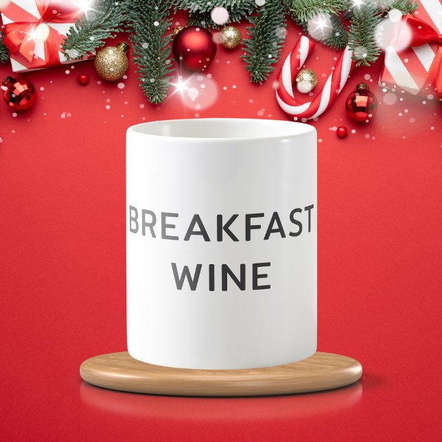 Mug Magic Vin de petit déjeuner amusant personnalisé (Créateur téléchargé)