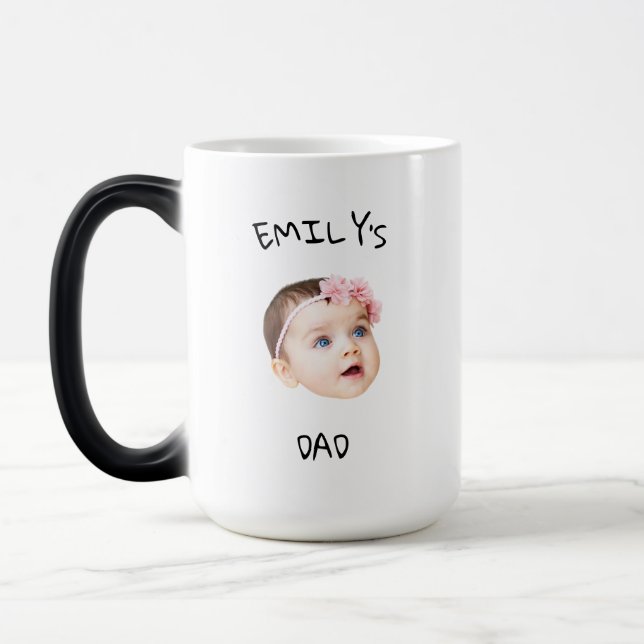 Mug Magic Visage de bébé moderne pour nouveau papa Cadeau de (Gauche)