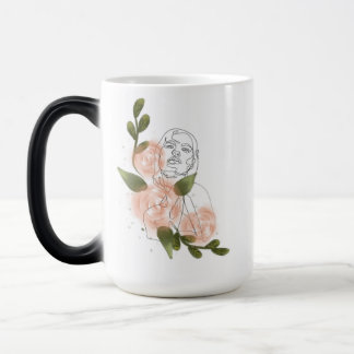 Mug Magic Visage floral minimal – roses douces