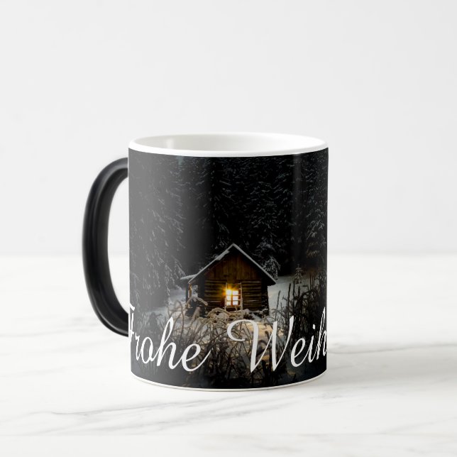 Mug Magic Vœux de Noël avec une maison de sorcière (Devant gauche)
