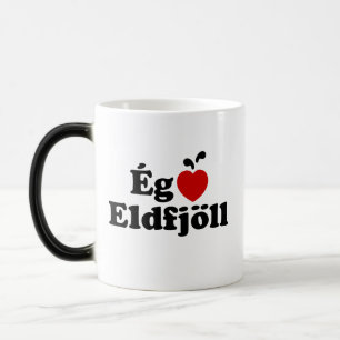 Mug Magic Volcans I Heart (Love) [Ég Elska Eldfjöll]