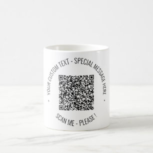 Mug Magic Votre code QR Texte et couleurs personnalisés Café