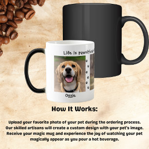 Mug Magic Votre Empreinte de patte Pet 3 Photo Collage